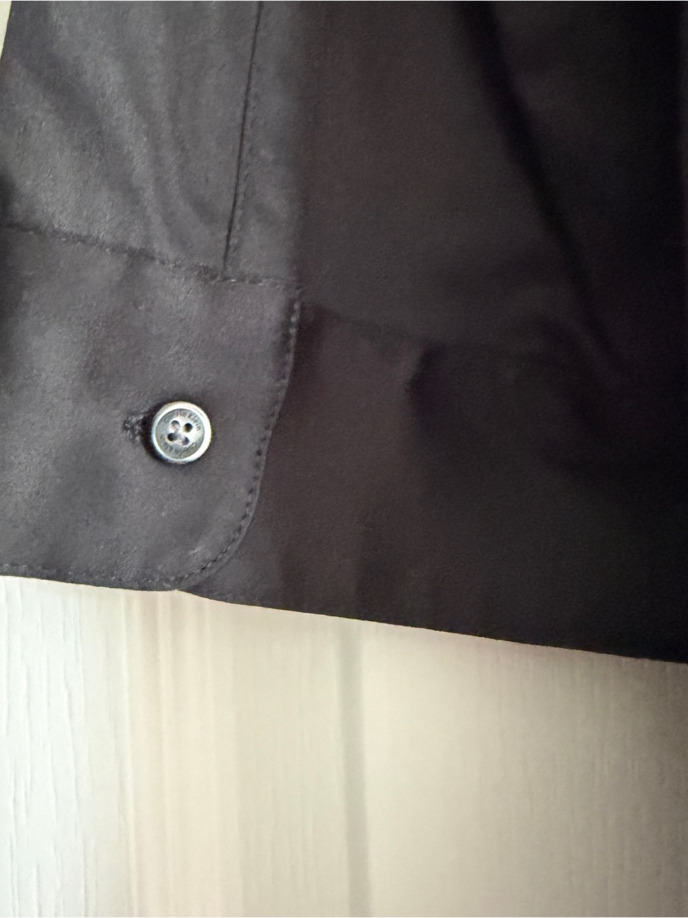 Calvin Klein Black Satin-Look Shirt - Picture 5 of 8